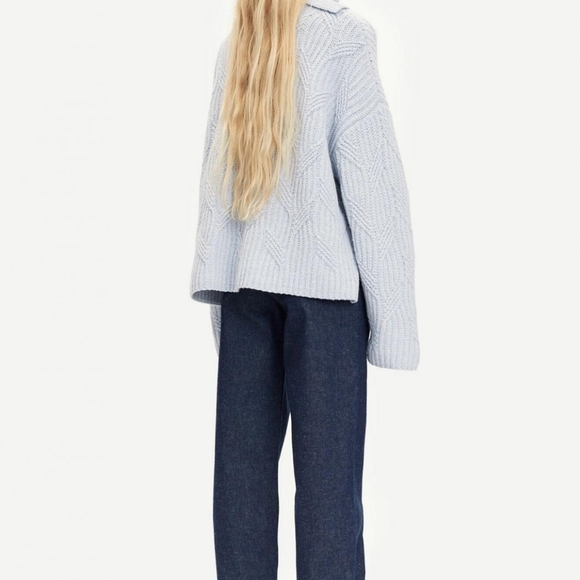 Samsoe Samsoe kei turtleneck Sweater in Gray dawn Size XS Wool Blend - Picture 3 of 13